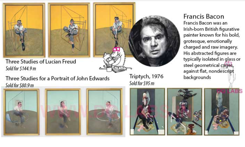 <p>Irish bornh British painter, known for his bold and grotesque imagery. His abstracted figrues are typically isolated in glass or steel geometrical cages against flat, nondescript backgrounds.</p>