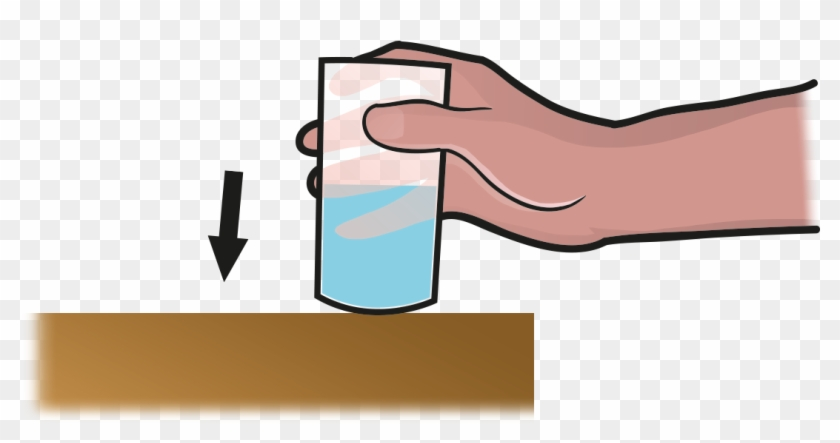 <p>What is this verb?<br>He is _____ing the glass of water on the table.</p>