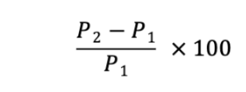 <p>percentage change in a price index from one year to the next</p>