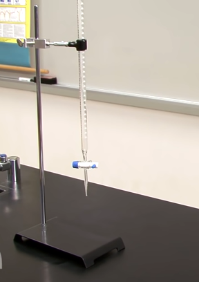 <p><span>The lowest number on the burette is located on the _________.</span></p>