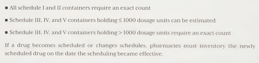 <p>Exact: CIIs </p><p>Estimated: CIII-CVs <strong>unless the bottle >1000 then an exact count is needed</strong></p>
