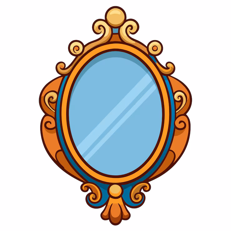 <p>a piece of glass which you can look in and see yourself</p>