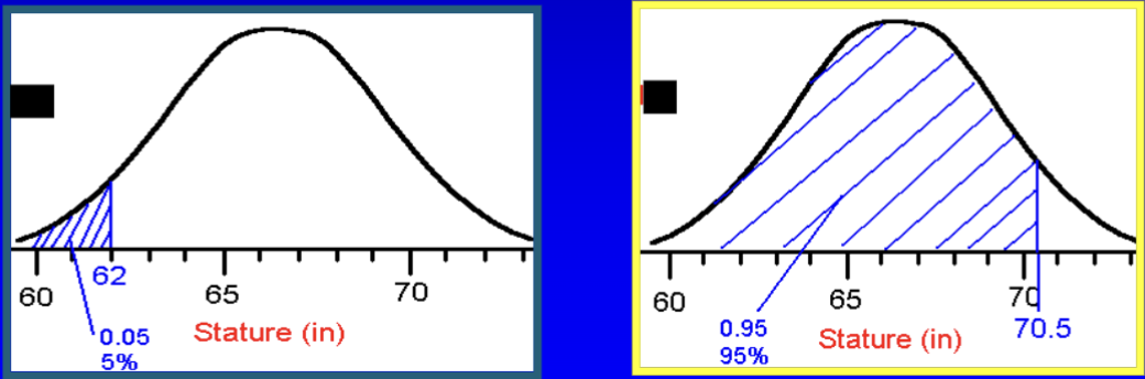 <p>Indicates percentage of distribution that is equal to or below it</p>
