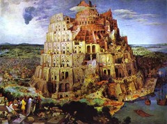 <p>Symbolizes the Humbling of humanity; man's futile attempt to work their way to heaven by building a tower is seen as too ambitious by God, hence he destroys the tower. Symbolizes God's power over man, and the creation of the different languages by God.</p>