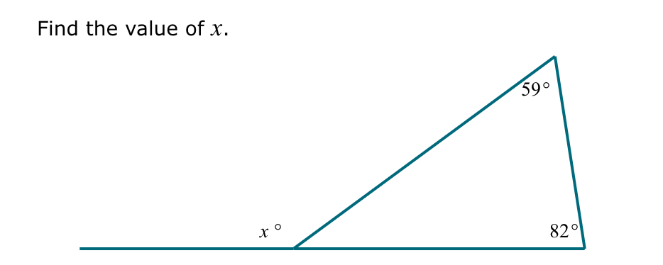 <p>Find the value of x</p>