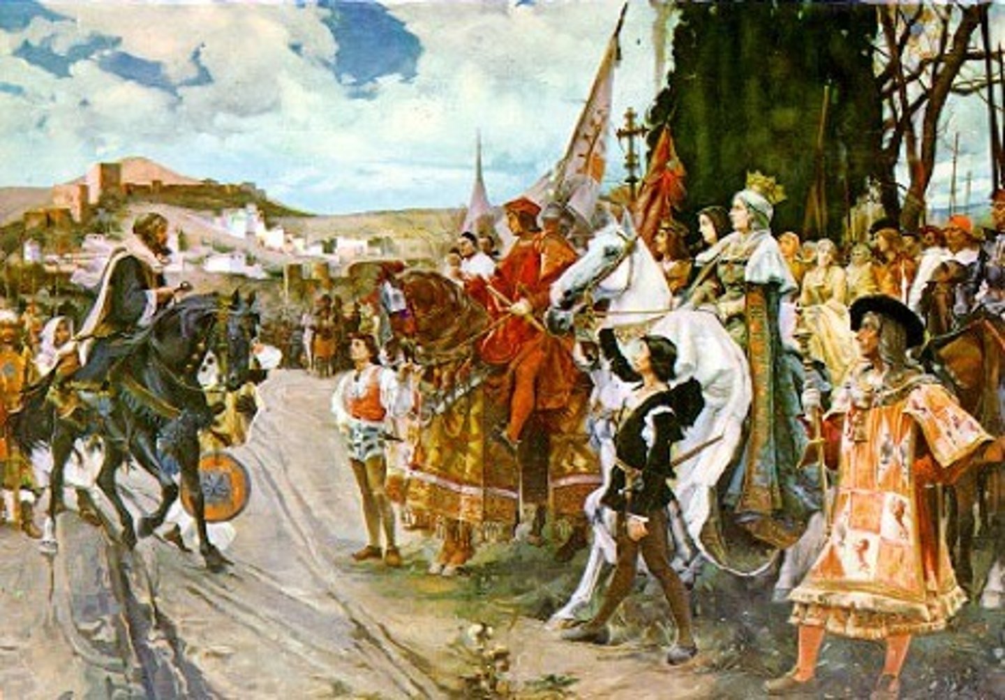 <p>Beginning in the eleventh century, military campaigns by various Iberian Christian states to recapture territory taken by Muslims. The "reconquest" of Spain from the Moors was completed by King Ferdinand and Queen Isabella in 1492.</p>