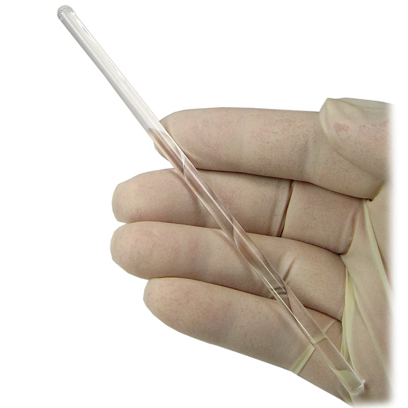 <p>A thin rod made of glass, used for mixing or stirring liquids in laboratory settings. </p>