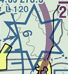 <p>What type of airspace is the blue solid star-ish shape?</p>