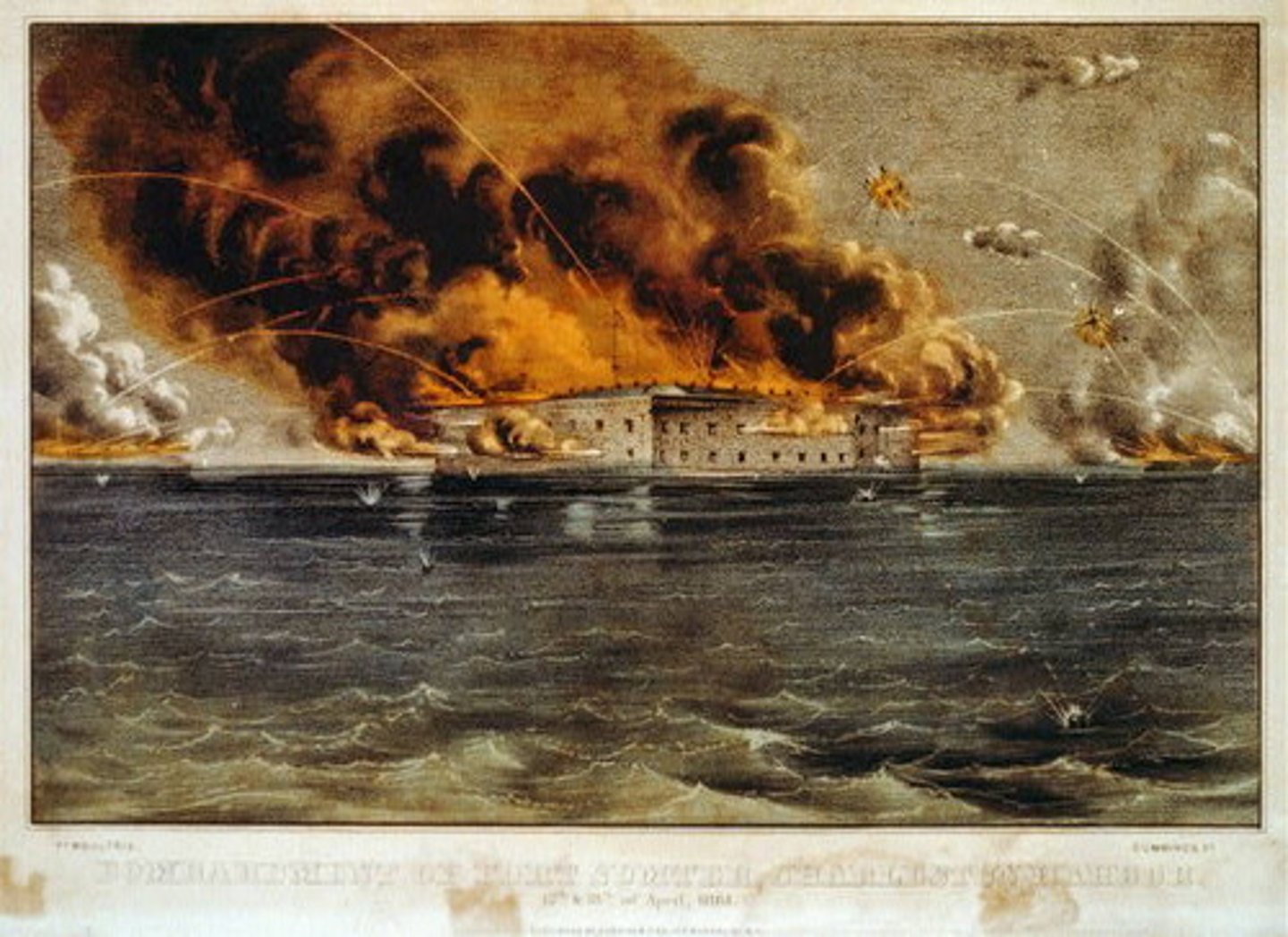 <p>First shots of the Civil War</p>