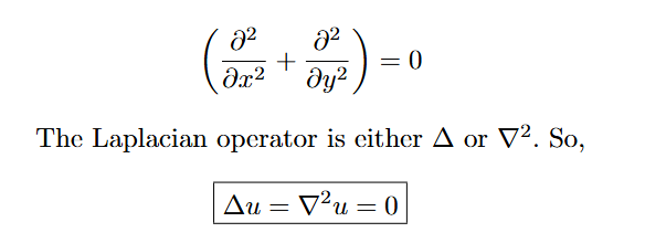 <p>Check if the Laplacian equals 0 (March 9, 3.4) (Exam 2 Material)</p>