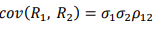 <p>Rearrange the formula to get: </p><p>Coveriance/standard deviations mutiplied together. </p><p>Look to see whether the stocks will be good for diversification and if they will move in the same direction. 1 = high 0 = low. </p>