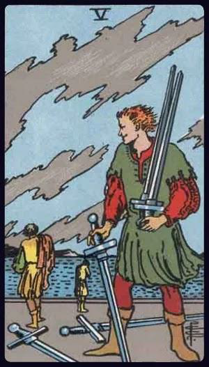 <p>Five of Swords</p>