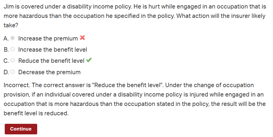 <p>Reducing benefit</p>