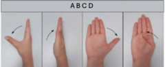 <p>What motion is being shown at C?</p>