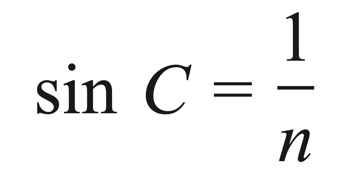 <p>sinC = 1/n</p>