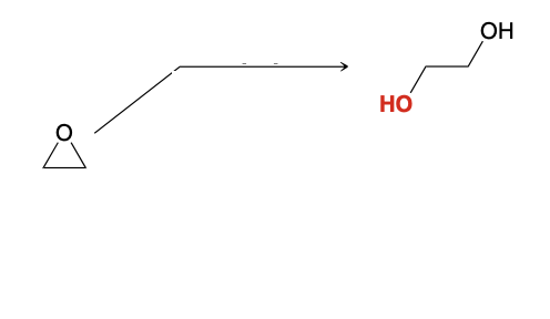 <p>Ring opening of epoxides using water </p>