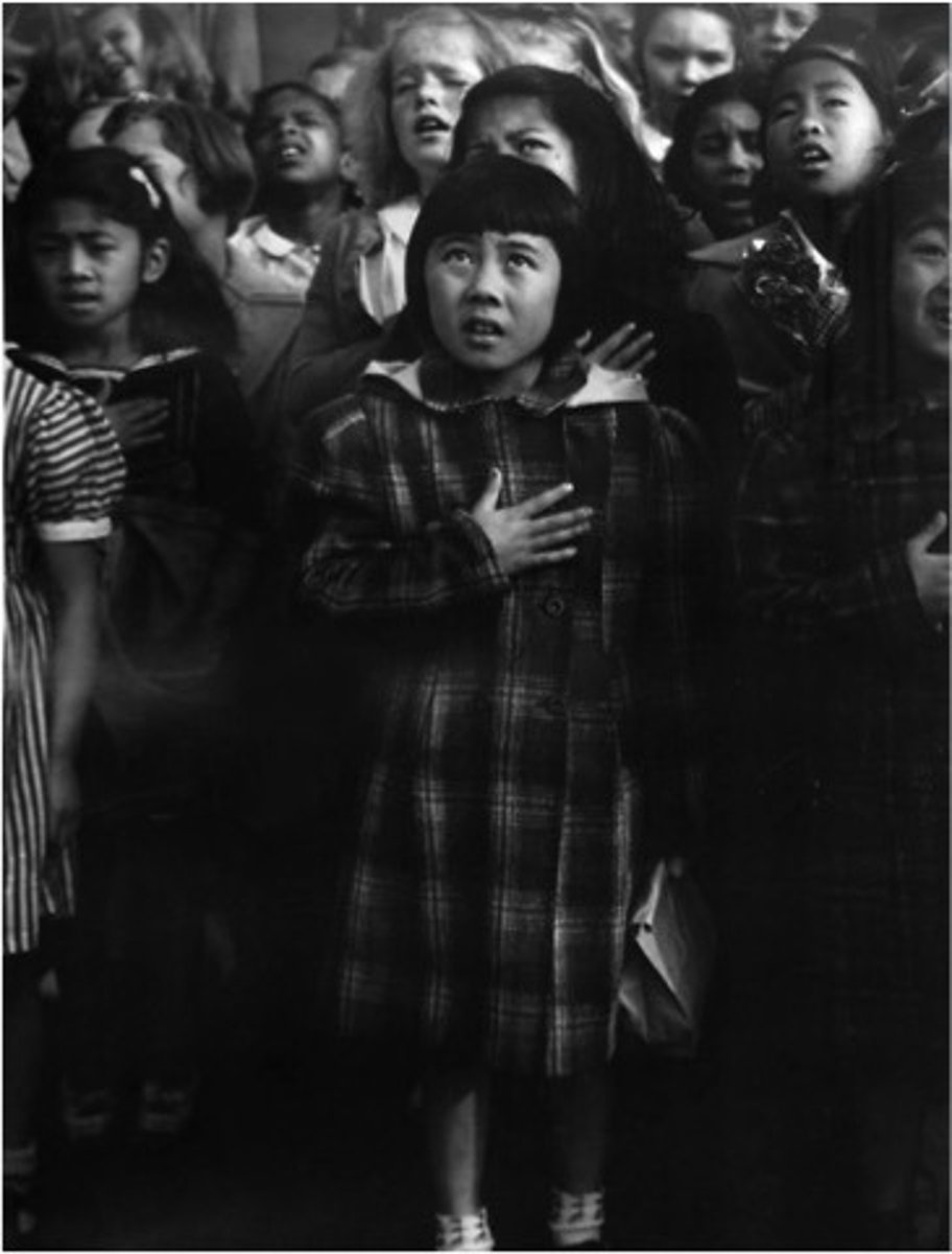 <p>The removal of Japanese-Americans from the Pacific coast and forcing them to live in camps due to fears that they would act as spies for Japan during WWII and sabotage U.S. efforts to win the war.</p>