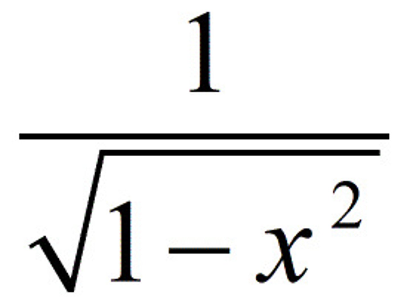 <p>1 / √(1 - x²)</p>