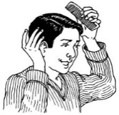 <p>to fix (one's hair)</p>