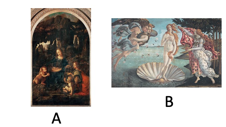 <p>Which of these images demonstrates the artist’s preference for mythological themes?</p>