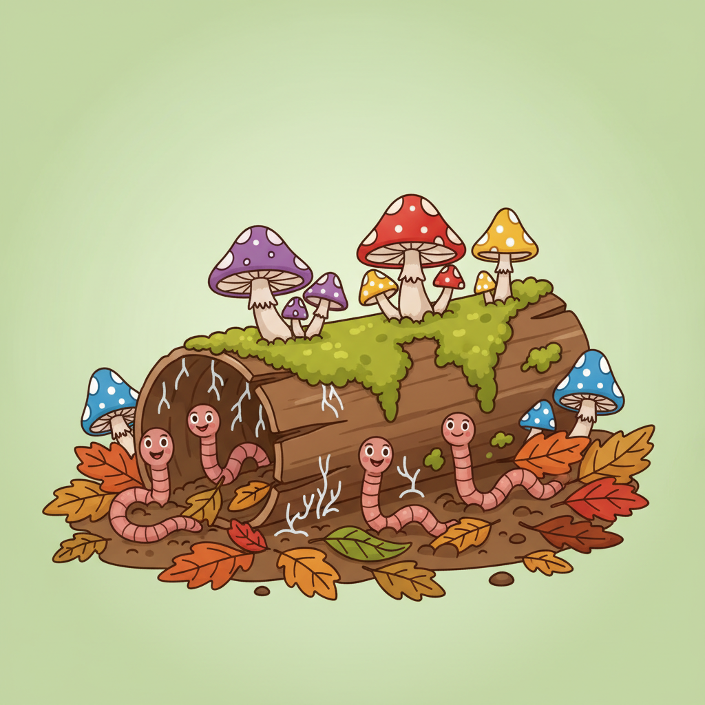 An organism that breaks down dead or decaying plant and animal material.