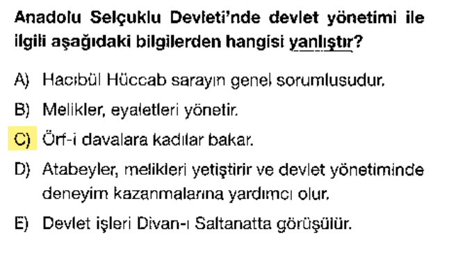 <p><strong>Şer-i</strong> (Dini) davalara <strong>Kadı</strong> bakar.</p><p><strong>Örf-i</strong> (Geleneksel) davalara <strong>Emir-i Dad</strong> bakar.</p>