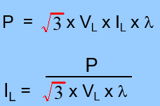 <p>Current for example; power becomes numerator in fraction</p>