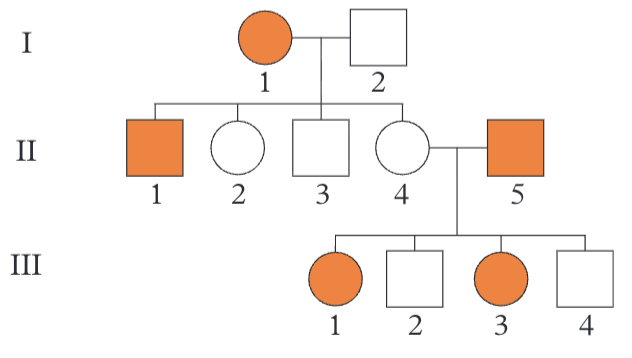 <ul><li><p>More females than males affected over generations</p></li><li><p>If all daughters (no sons) of affected male show trait → most likely X-linked dominant</p></li></ul><p>Example left: Rett syndrome </p><p></p>
