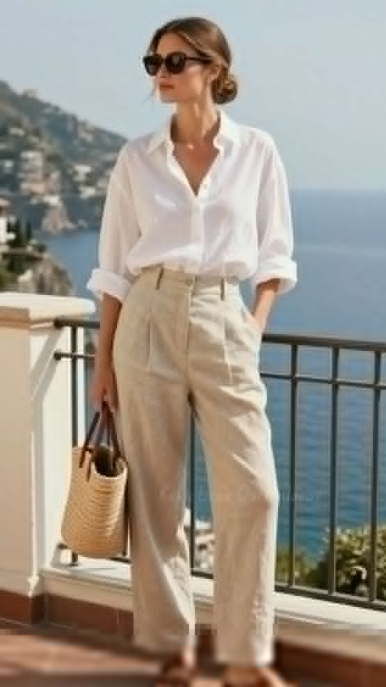 <p><span style="background-color: transparent;">I wear a blouse and trousers.</span></p>