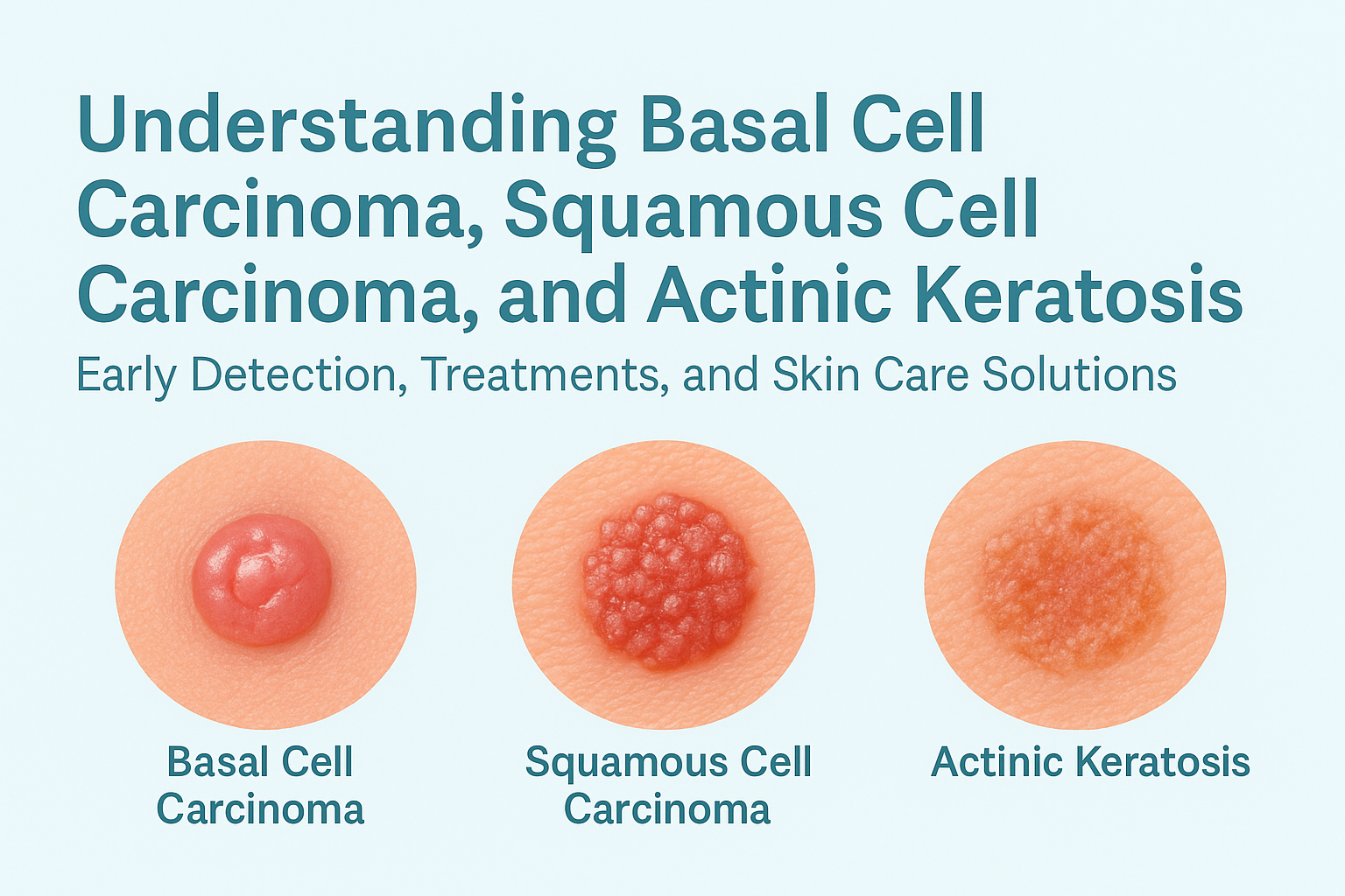 <p>Less common skin cancer that can become metastatic; presents as scaly red papules.</p>