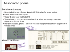 <p>How to measure associated phoria with Borish near card?</p>
