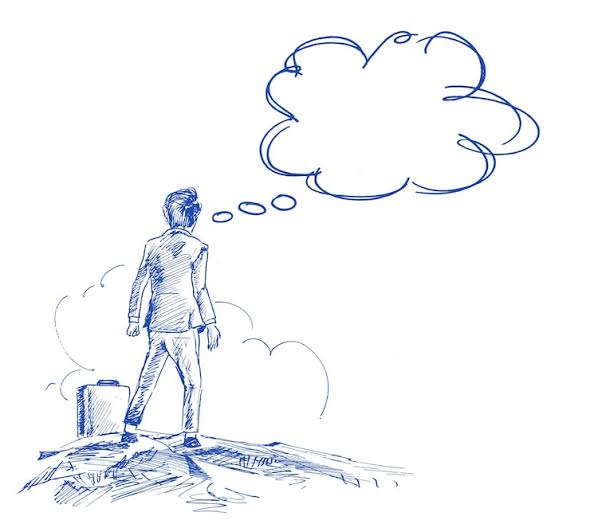 <p>to consider something in the future</p>