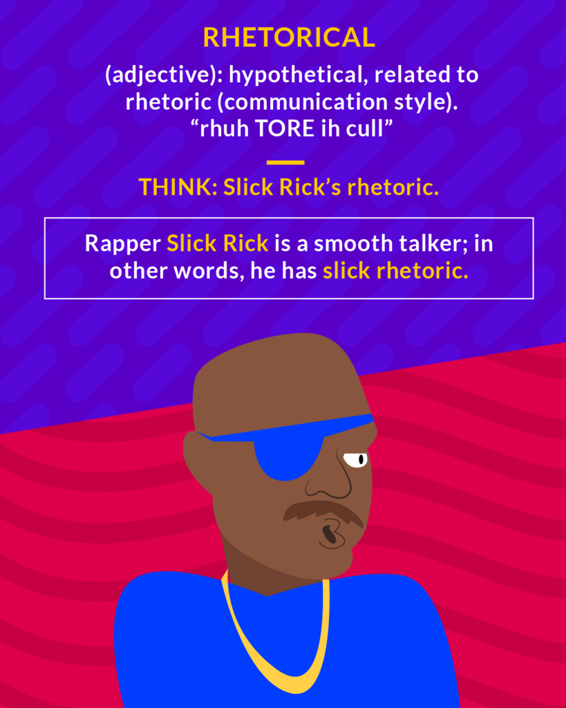 <p>(adj.) pertaining to effective communication; insincere in language</p>