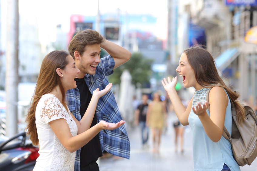 <p>greet people</p>