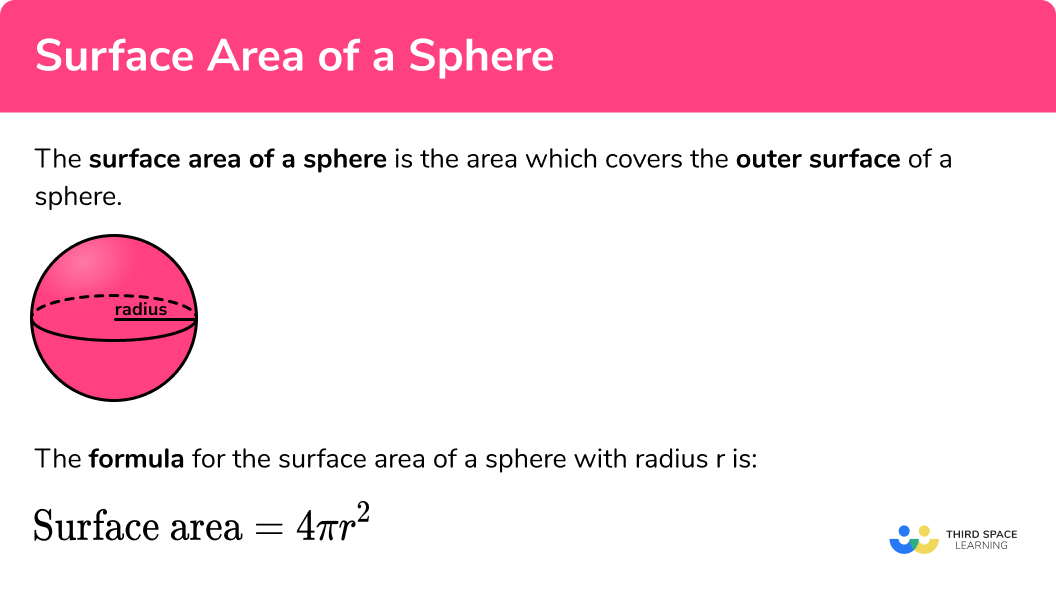 <p>SA = 4πr²</p>