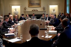 <p>Advisory council for the president consisting of the heads of the executive departments, the vice president, and a few other officials selected by the president.</p>