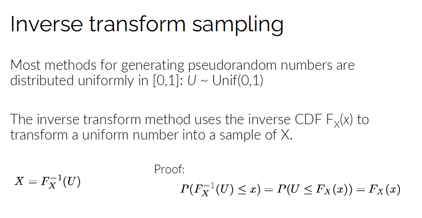 <p>inverse transform sampling</p><p></p>