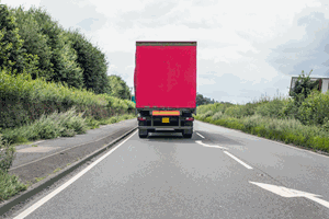 <p>What will happen if you follow a large vehicle too closely?</p>