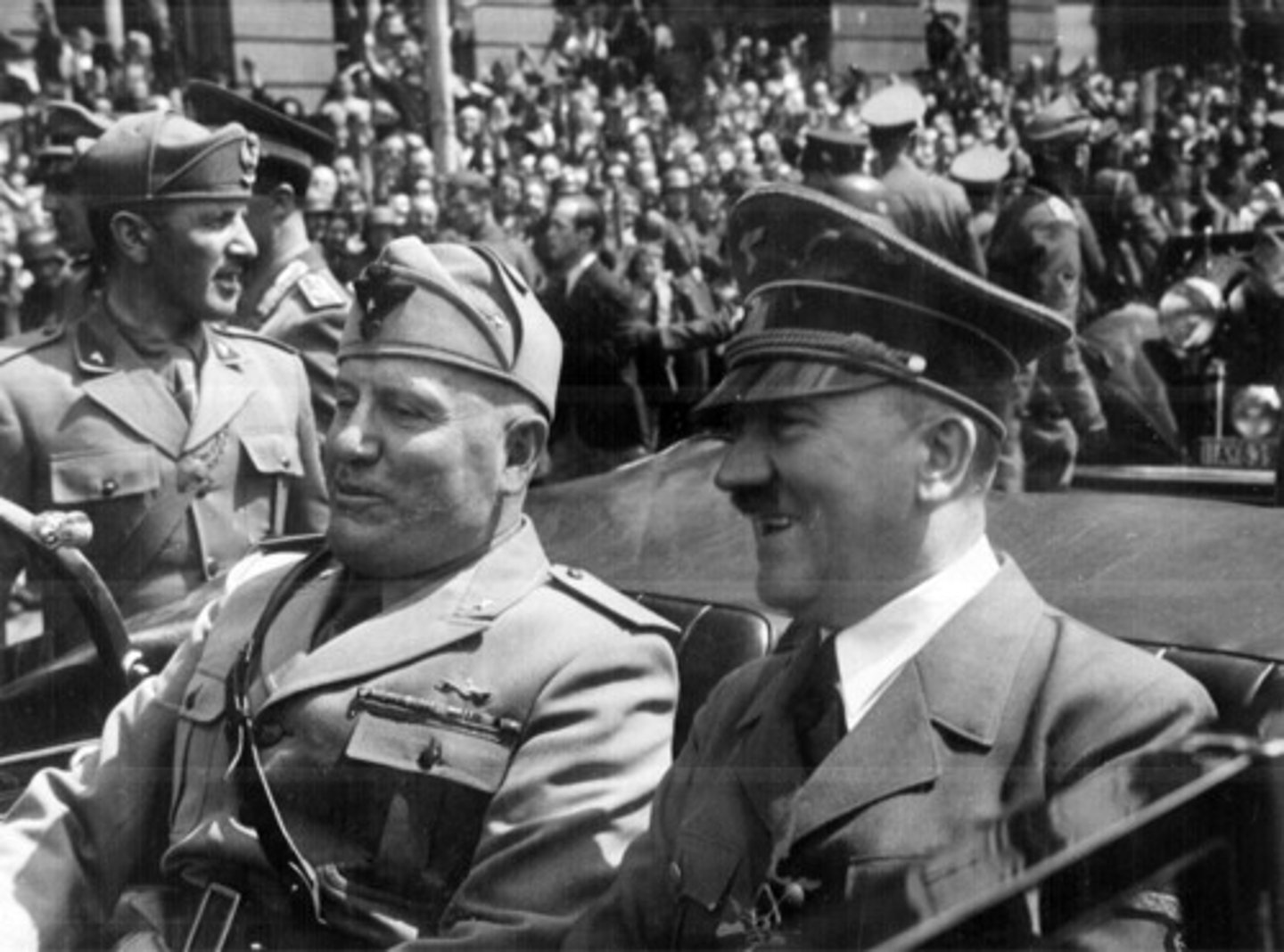 <p>A political philosophy which promotes a strong, central government that is controlled by the military and led by a dictator</p>
