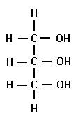 <p>3-carbon alcohol with a hydroxyl attached to each carbon</p>