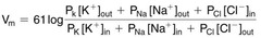 <p>It predicts membrane potential based on the contributions of multiple ions.</p>