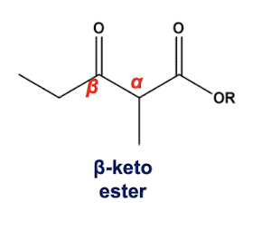 <p>Beta-keto ester (claisen condensation)</p>