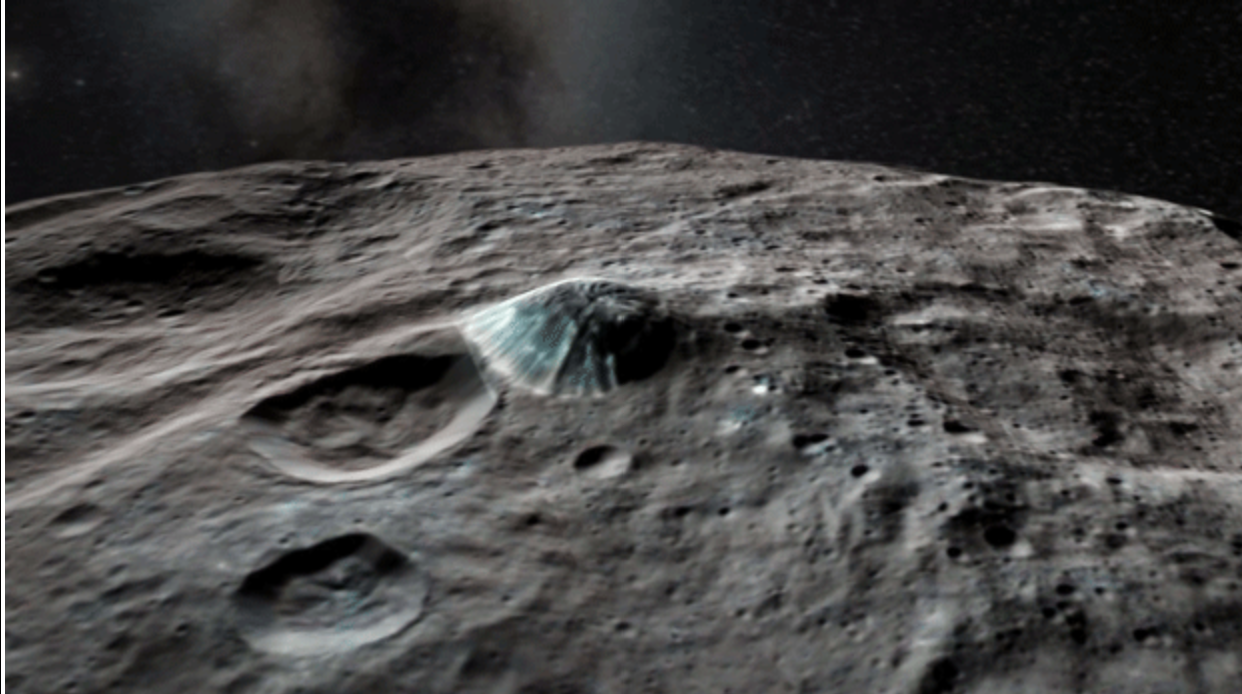 <p><span style="background-color: initial;">What is the best explanation for this dome shaped mound on Ceres?</span></p>
