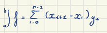 <p>Géométriquement (x<sub>i+1</sub>-x<sub>i</sub>)y<sub>i</sub> est égale à l’air du rectangle limité par l’axe o<sub>x</sub></p>
