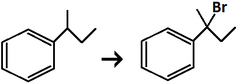 <p>adds Br anywhere there's an available H</p><p>favors 3º cation, high selectivity</p><p>free radical bromination</p>