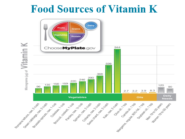 <p>Daily needs of Vitamin K</p>