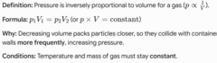 <p>P1V1=P2V2</p>