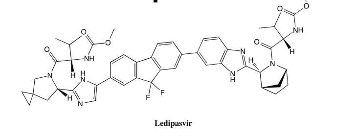 <ul><li><p>NS5A </p></li><li><p>Genotypes 1, 4, 5, or 6</p></li><li><p>Optimized for both antiviral potency and pharmacokinetic parameters</p><ul><li><p>HCV NS5A EC50 = 31 pM with a half-life of up to 45 h</p></li><li><p>Low barrier to resistance</p></li></ul></li></ul><p></p>