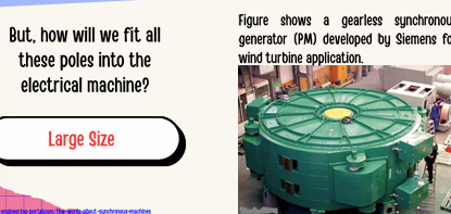 <p>Many poles are needed which is hard to fit into one eletrical machine, this is done beacuse this does save losses in teh gearbox.</p>