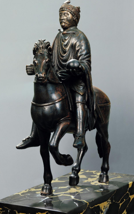 <p>Equestrian portrait of charlemange </p>